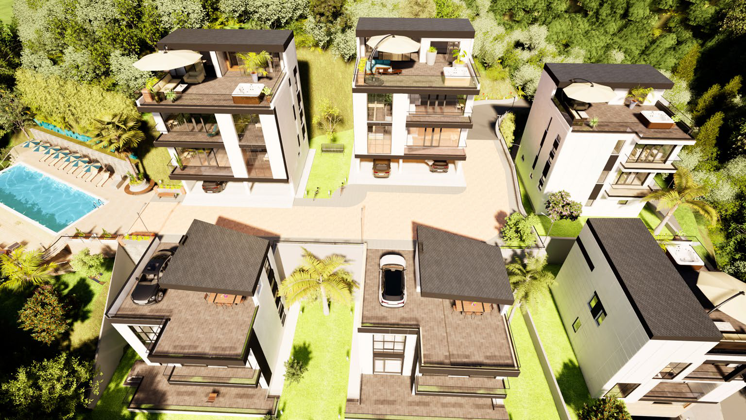Vista Mare Villas — аэросъёмка комплекса